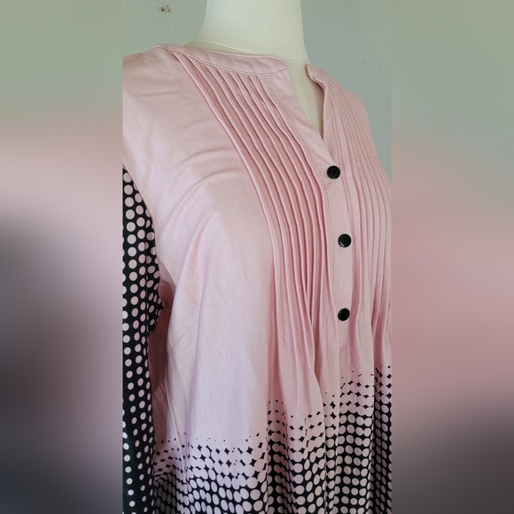 Reborn Tunic Pastel Pink Dot Pattern 1XL - Picture 5 of 8